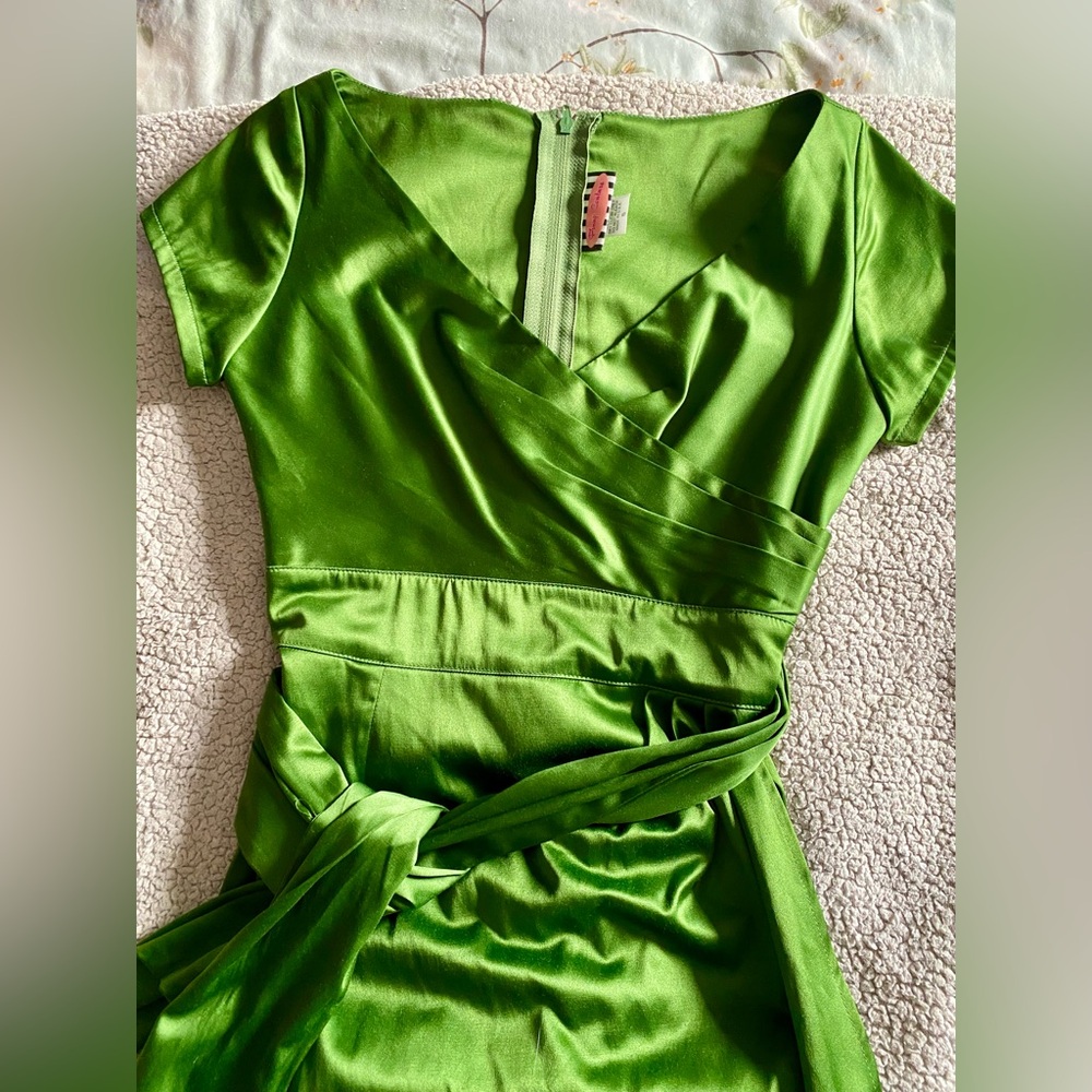 Pinup Couture vintage emerald green cocktail dress